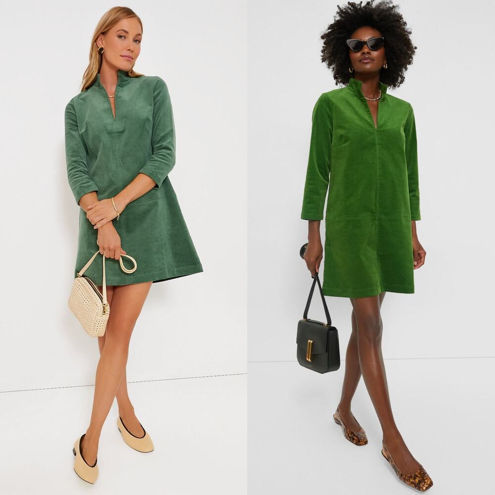 Tuckernuck Green Corduroy Clifton Dress XS